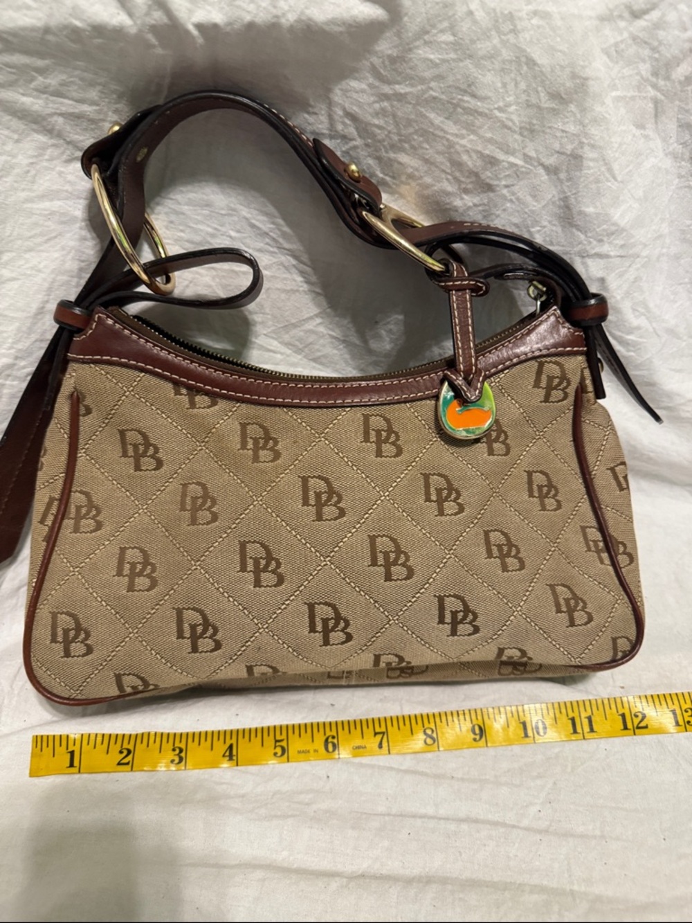 Dooney & Bourke Brown Signature Monogram Shoulder Bag